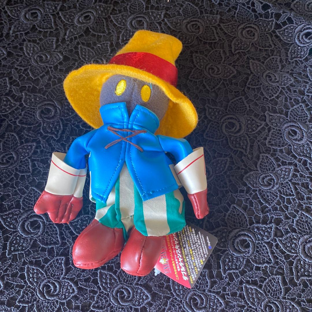 [USED] Rare Final Fantasy FF IX bonus item: Black Mage Vivi plush toy, with tags attached.