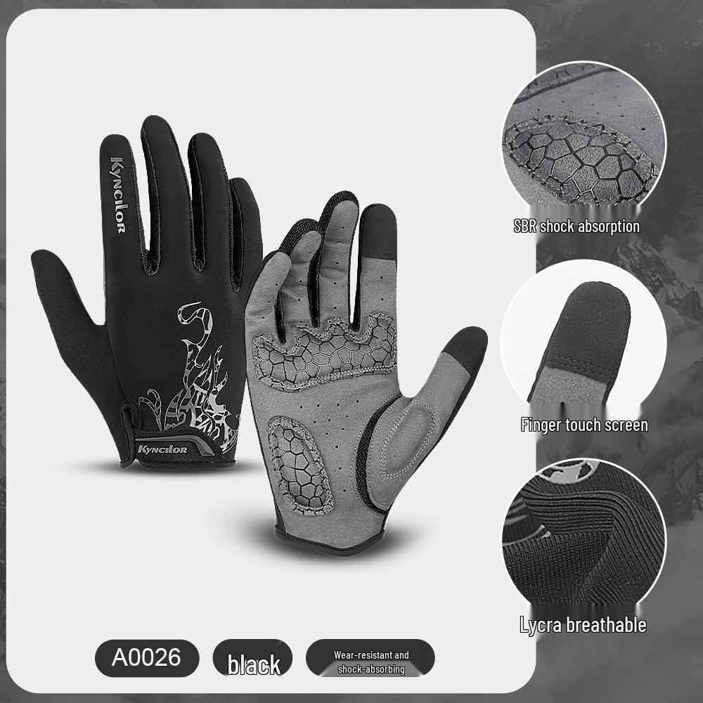 Four Seasons Windproof Shock-Absorbing Non-Slip Cycling Fitness Gloves