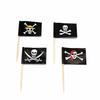 100Pcs Disposable Flag Toothpicks, Food Picks with Mini Flags for Fruit Cocktail Cake Steak, Bar Party Decorative Skewers