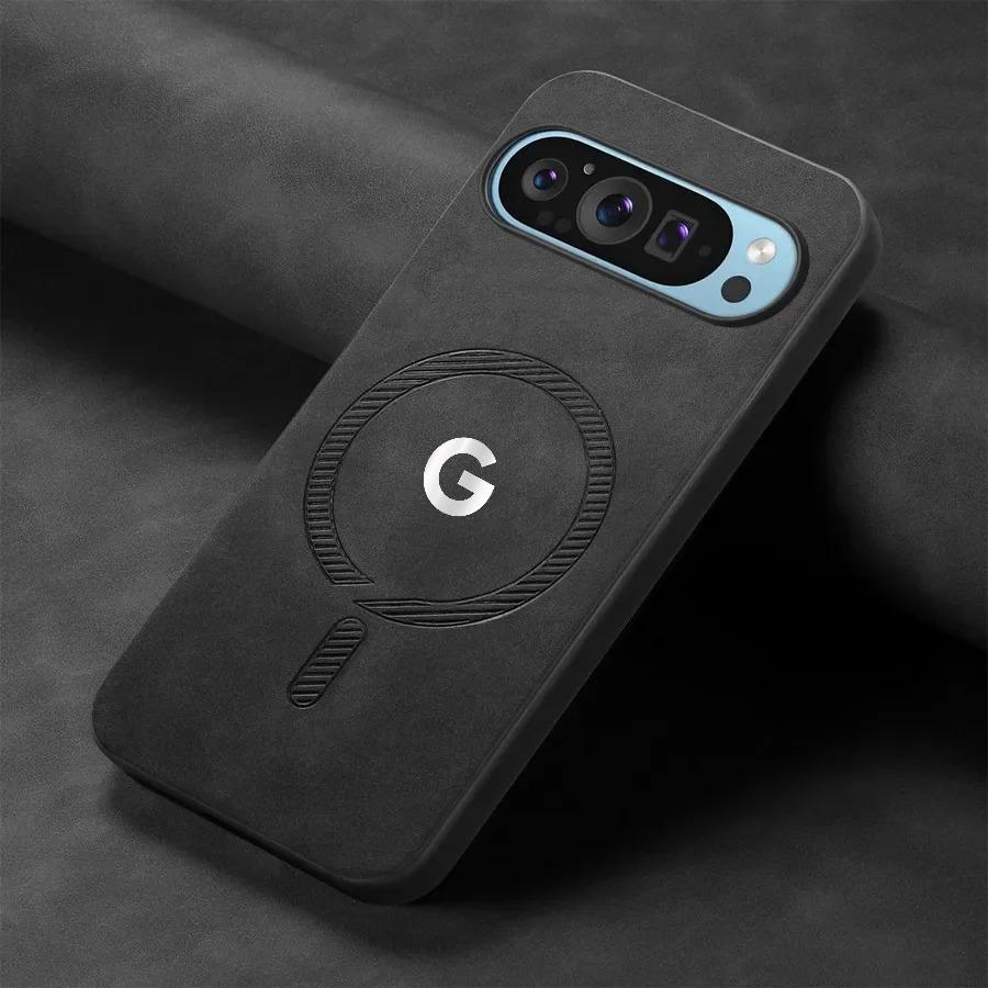 Matný Dotykový Jednobarevný Prémiový Kožený Kryt Pro Google Pixel 10 9 Pro XL 8 7 A/Pro Bezdrátové Nabíjení Ochranný Kryt Proti Pádu