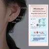 S999 Pure Silver Round Stud Earrings for Women - High-End Cartilage and Ear Piercing Needles to Prevent Clogging