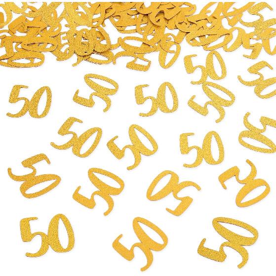 Gold Glitter 40th Birthday Confetti - Forty Birthday Confetti Paper Scatter Party Table Decor, Happy 40th Anniversary Party Decor (Gold Glitter 40th