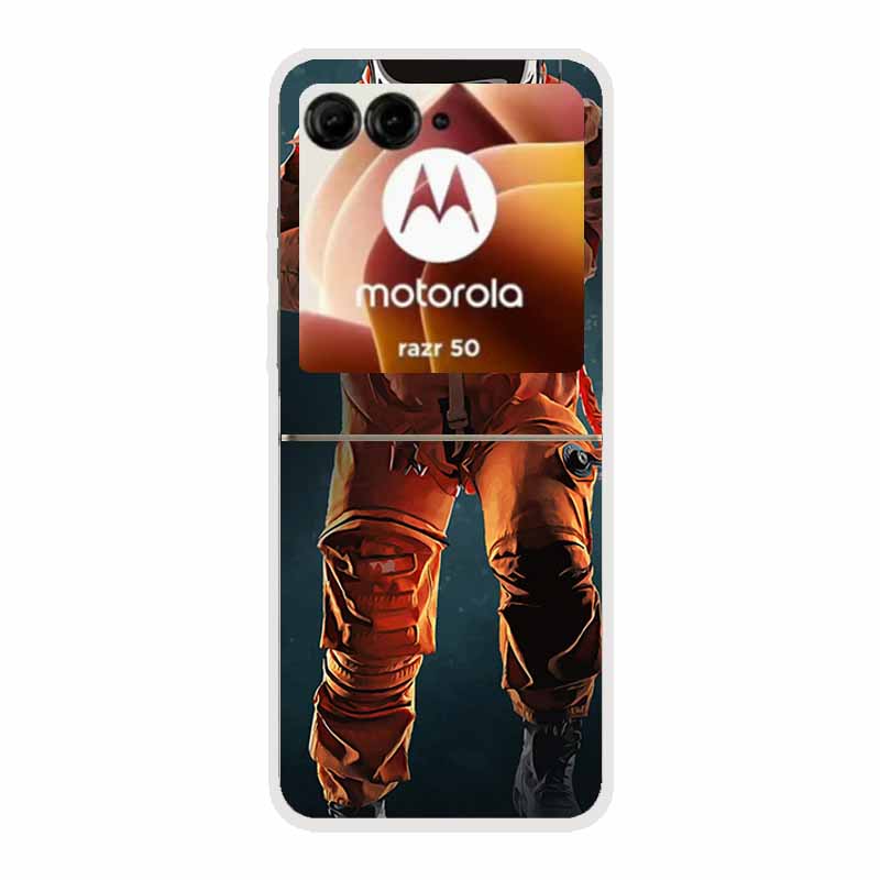 For Moto Razr 50 Case Clear Plastic Hard Painted Space Transparent Phone Covers for Motorola Razr 60 50 Coque Razr 2024 PC Cases