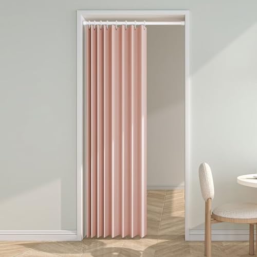 Karado Kobo Room Divider Curtains, Blackout, Thermal Insulated, 170cm Long, 100cm Wide, Stylish Noren Curtains, Long Accordion Curtains, Room Dividers