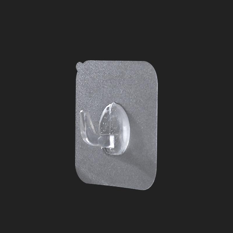 

10 шт. Прозрачный не оставляющий следов крючок Пластиковый клейкий крючок Крючок-рог Без пробивания Крючок-рог Ванная комната кухня Безгвоздевой липкий крючок