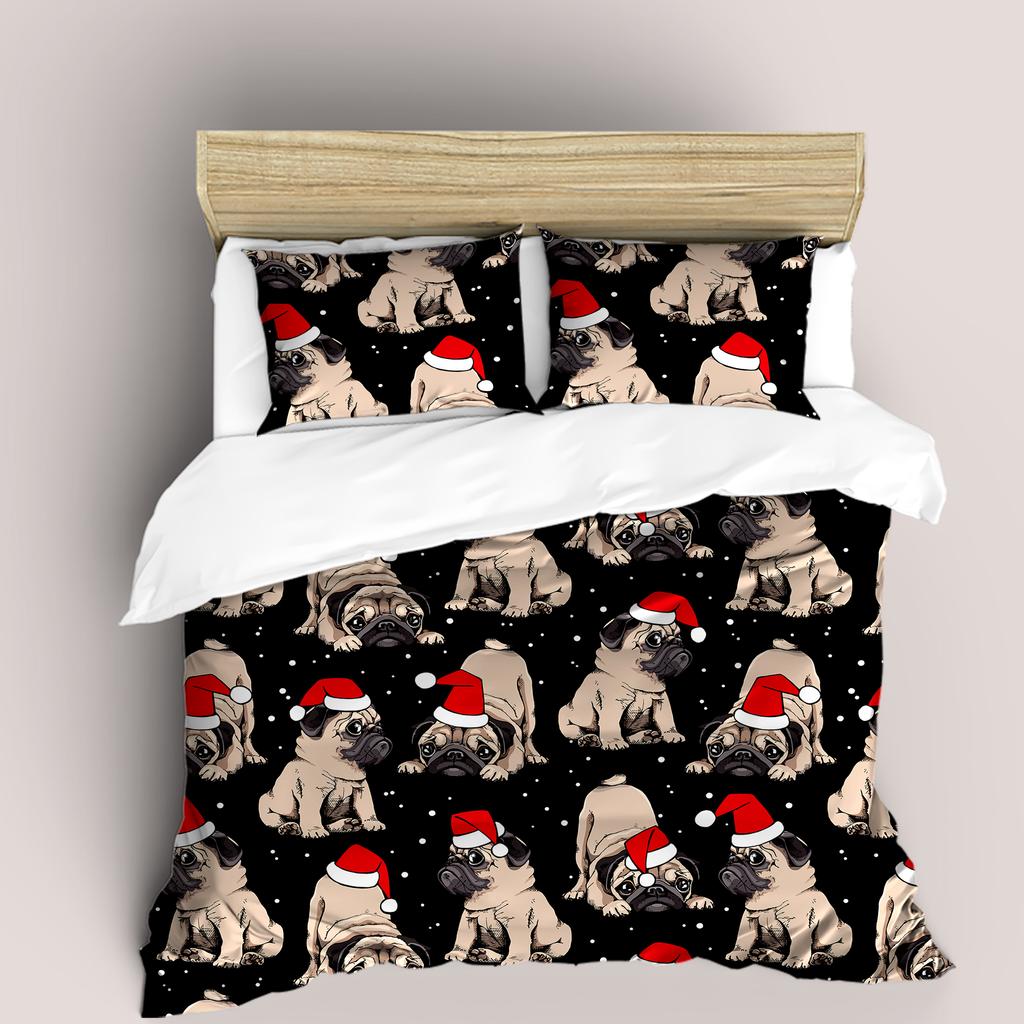Dropship Wholesale Customized Christmas Bedding New Year Gift Comferter Bed Set Warm Comfortable King Size Bedding Set Cover 3d