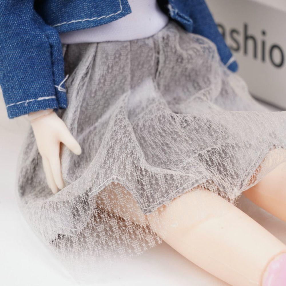Attractive Eyes 30cm Bjd Doll with Clothes Long Hair Princess Makeup Ball Joint Doll  Birthday Gift