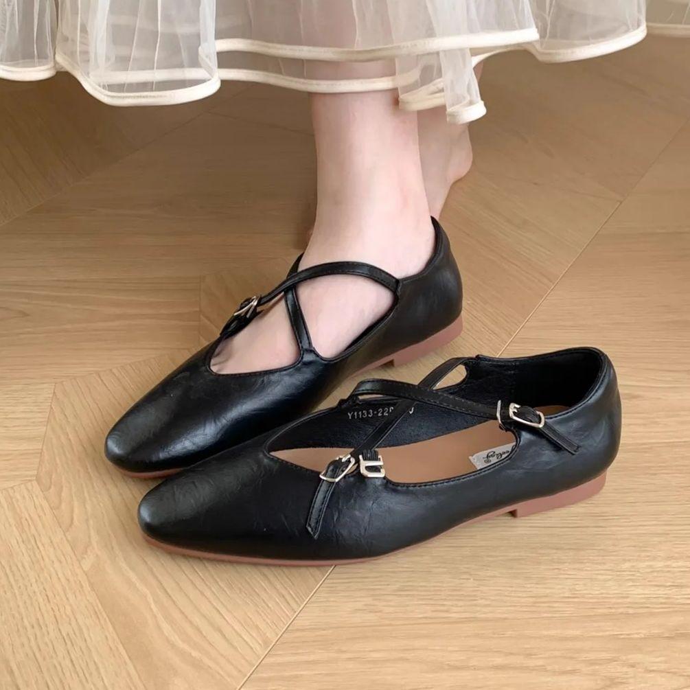 Fashion Bailamos 2024 New Women Flats Soft Mary Jane Shoes Fashion Shallow Ladies Casual   Outdoor Dress Shos Flat Ballet Shoes Mujer