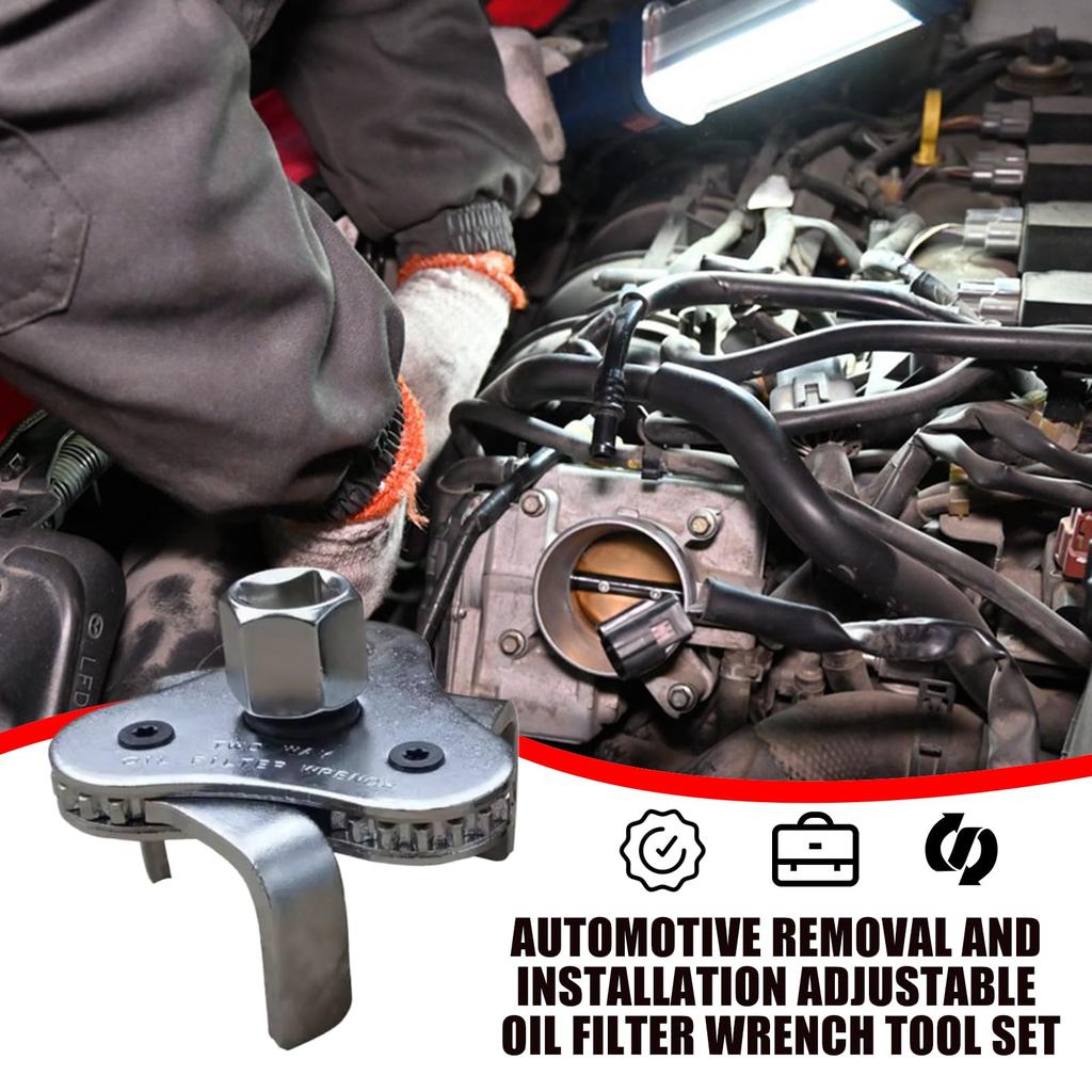 Filter Wrench - Auto Repair Spanner, Flat Three Claw Filter Wrench for Auto