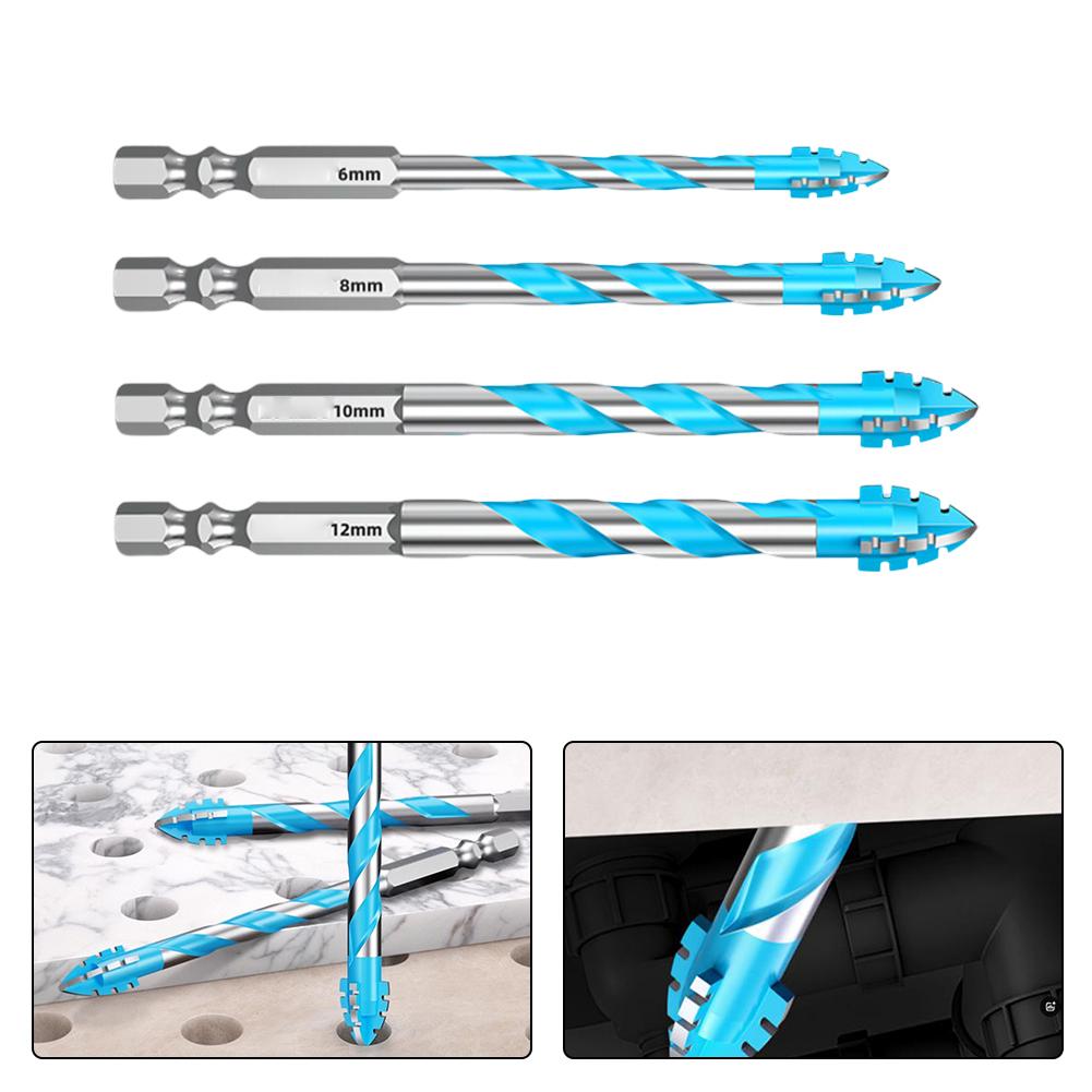 Carbide Drill Bit Eccentric Drill Bit Brown Drilling Reduced Vibration Technology Triangular Spiral Design For Electric Drill