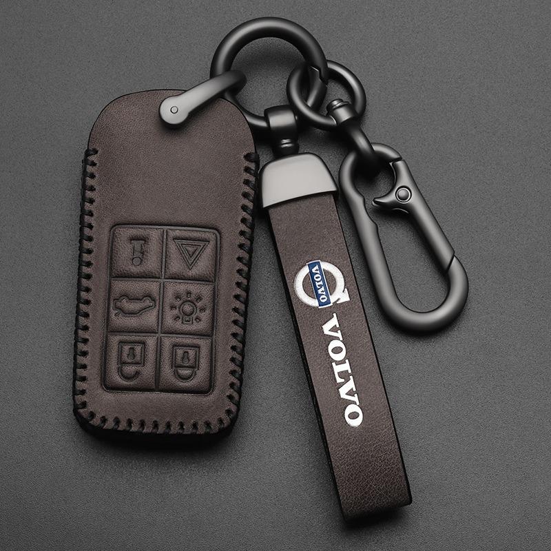 Hochwertige Leder Autoschlüssel Hülle Abdeckung Schale Halter Schutz für Volvo S40 S60 S80 S90 XC60 XC70 XC90 V40 V60 Auto Zubehör