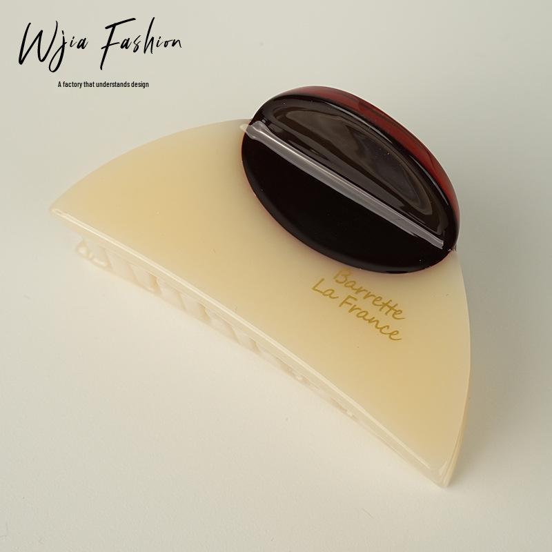 WJia Premium Thickened Semi-Circular Acetate Hair Claw Clip for Women