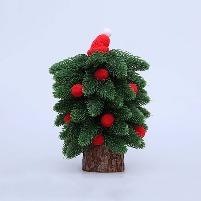 

WTEMPO Mini Christmas Tree Lightweight Portable Tabletop Decoration for Home Office Party Year-Round Holiday Decor (Christmas, New Year, Wedding) 15*15*21cm*1pc зелёный