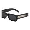 Saint Laurent Logo Acetate Irregular Frame Sunglasses Men sunglasses Black 779820Y99601033