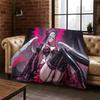 Cartoon Gothic Cute Lace Girls Anime Flannel Blanket Soft Warm Throw Blanket for Bedroom Living Room Bed Travel Camping Picnic