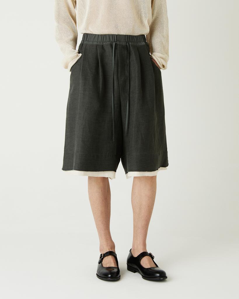 Diaendeukweseucheon Linen Blend Half Pants / Khaki