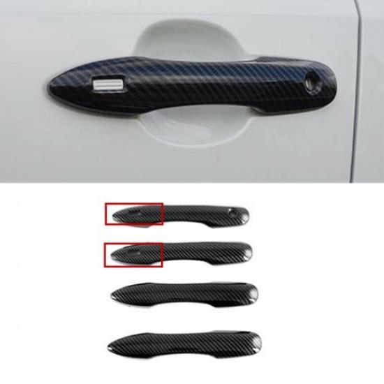 Carbon Fiber Exterior Door Handle Cover Trim For Toyota Corolla Cross 2021 2022