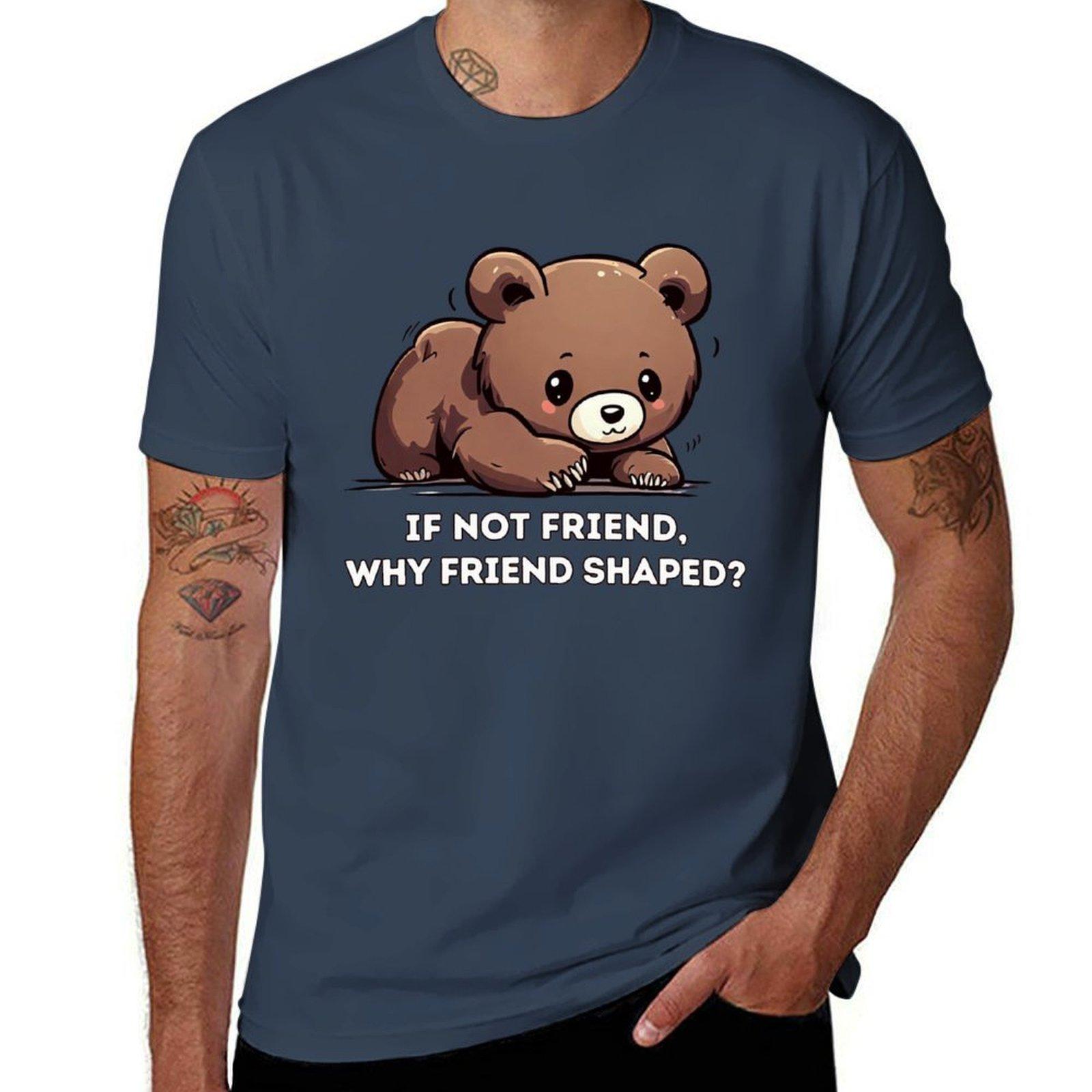 If not friend why friend shaped Tshirt customs quick drying blacks oversizeds oversized t shirts for men S