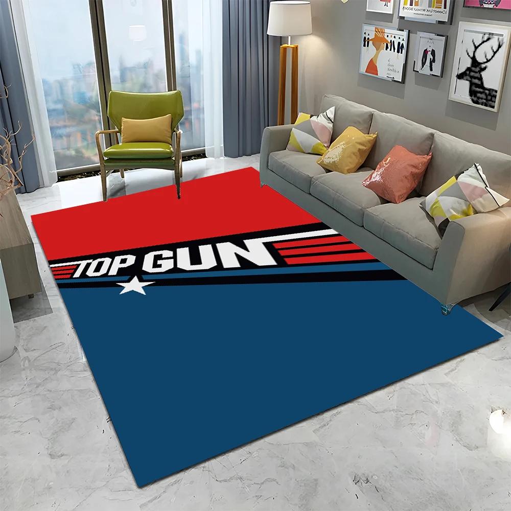 Top Gun Classic Movie Sign Tom Cruise Carpet Rug for Home Living Room Bedroom Sofa Doormat Decor,kid Area Rug Non-slip Floor Mat