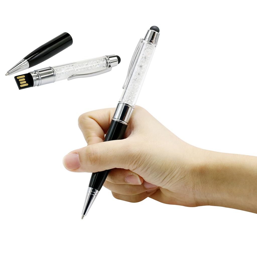 Crystal Diamond Ballpoint Pen USB Flash Drive 128GB USB 2.0 Pendrive 64GB USB Flash Memory 8G 16GB 32GB 256G USB Stick Pen Drive