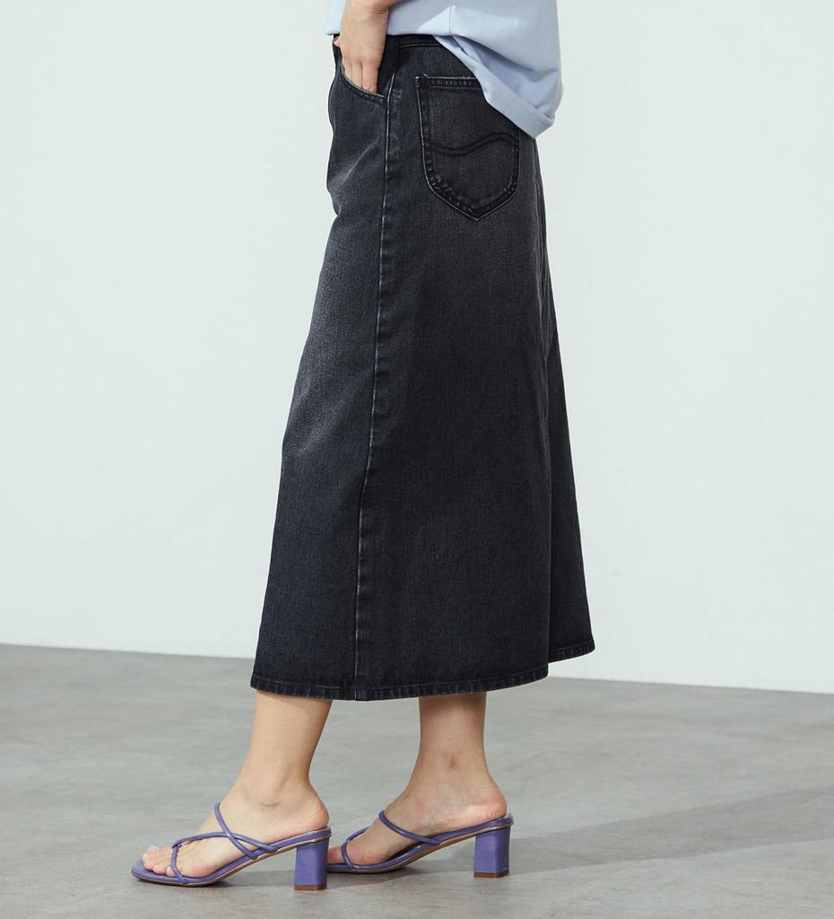 Lee Denim Dark Sizes Women's Mid-Length Skirt, Gray, XS-XL