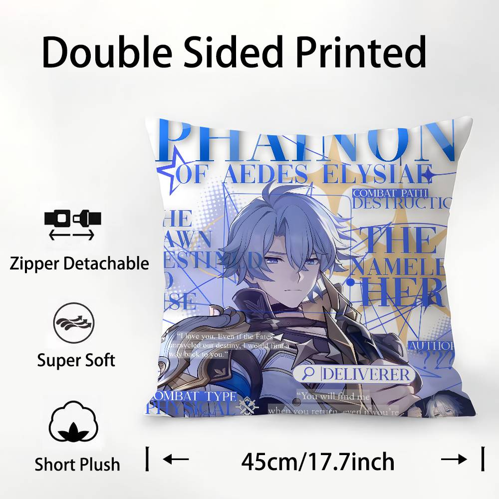 Video Game Phainon Honkai S-Star Rail Pillow Case Plush Fabric Soft Pillowcase Double Sided Print Cushion Cover Household Gifts