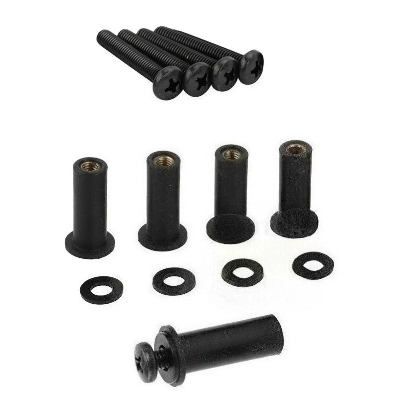 15/30pcs Black Windscreen Well Nut Bolt Screws Kit For Harley Touring Road Glide 98-22 Windshield Nut Bolt Washer Set