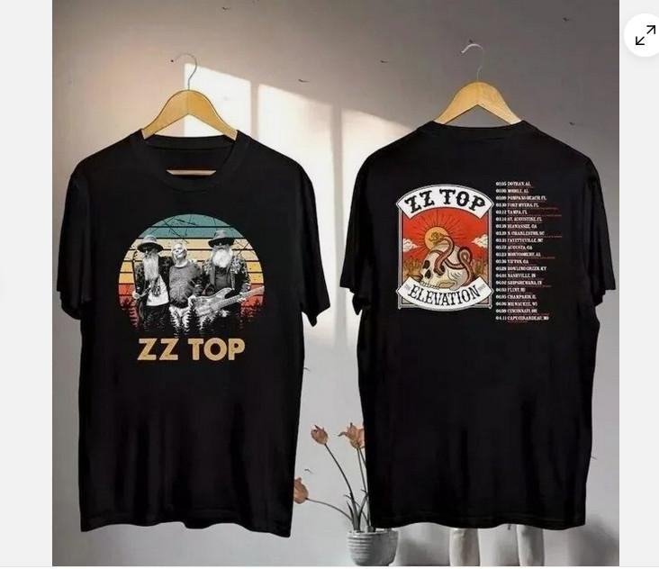 

Zz Top Vintage 2025 Shirt, The Elevation Tour 2025 T-Shirt All Size S