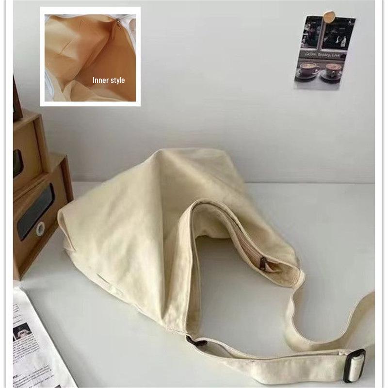 Vintage Canvas Crossbody Bag: Unisex Student Handbag & Large Capacity Shoulder Backpack for Commuting