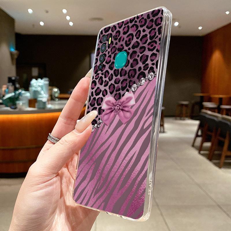 For Infinix Hot 9 Hot9 Pro 9 Play Hot 8 Cases Elegant Flower Butterfly Bow Phone Cover Soft Silicone Transparent TPU Jelly Case