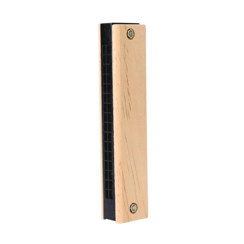 Children's harmonica made of wood, diatonic, 16 holes, for boys and girls, music training