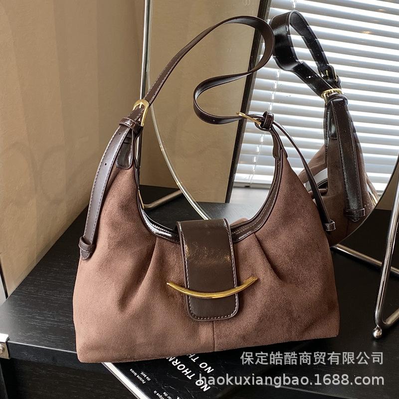 Autumn and Winter Bags Women's 2025 New Trendy High-end Sense Retro Popular Fashion Versatile Shoulder Bag Crossbody Dumpling Bag