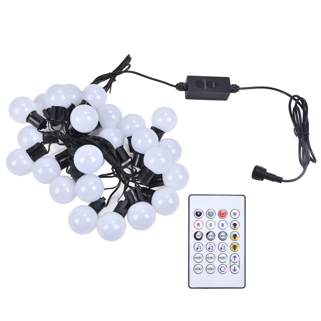 G40 25LED Globe Bulb String Light 16.4ft RGB Fairy Light for Party Wedding Decor 100?240VUK Plug