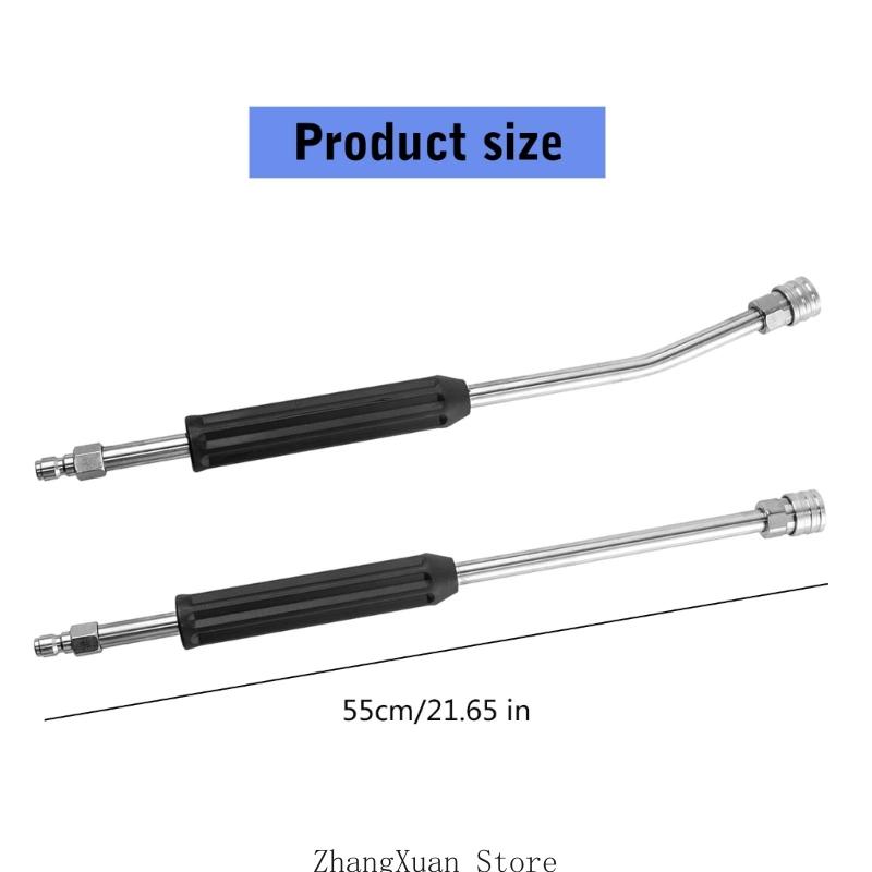 3XUF 2PCS Stainless Steel Pressure Washer Wands Curved Design Anti Fatigue Grip