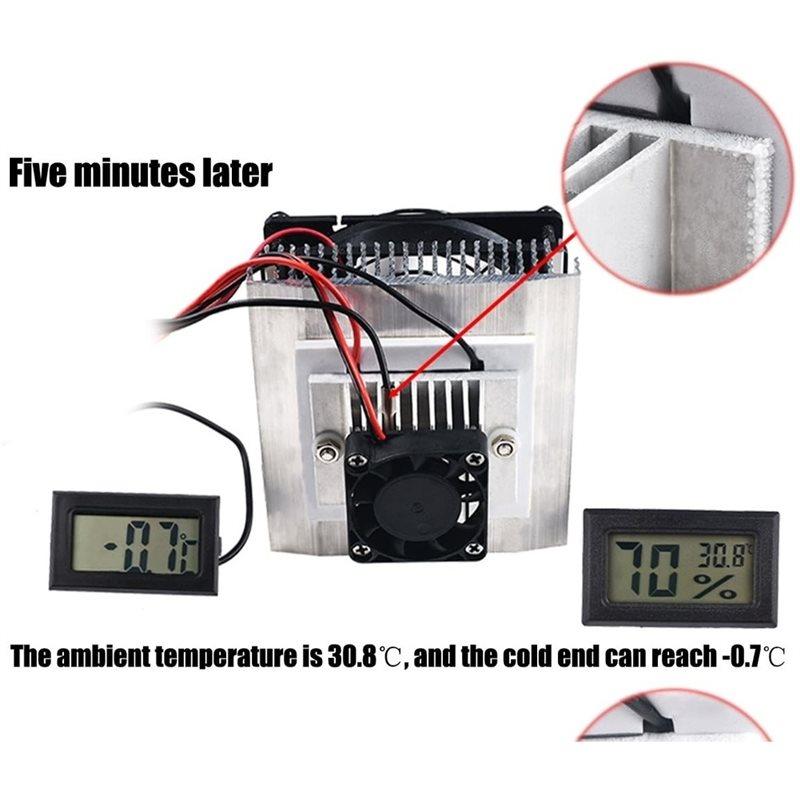 Mini Air Conditioner 12V Electronic Thermoelectric Cooling Refrigeration System DIY Heat Sink Conduction Module