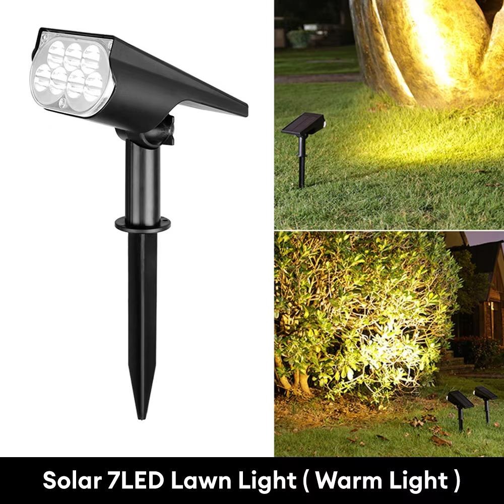 Ultra Bright 7 LED Solar Spot Lights – IP65 Waterproof Outdoor Landscape Lamp with Adjustable Brightness for Garden Lawn Wall Decoration