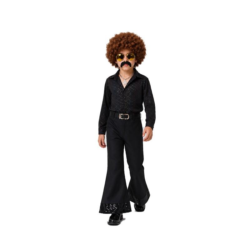 Kids Retro 80s Flared Pants Costume Halloween Cosplay Rock Party Hip Hop Performance Outfit