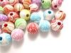 500 Pieces Virgin Mary Pattern Acrylic Ball Beads 8mm Mixed Assortment Huey Handicraft Materials H1414S46