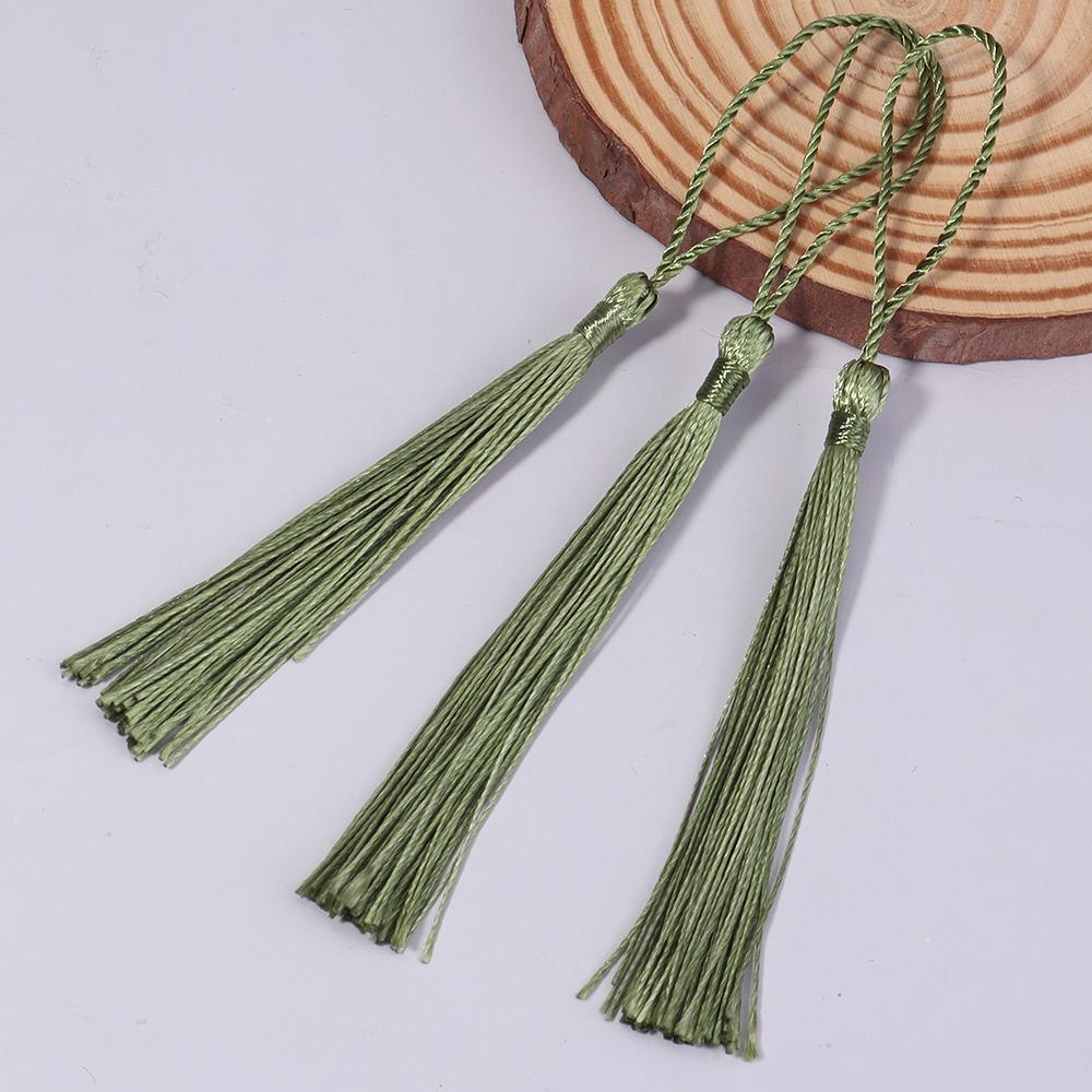 30-100pcs/lot Colorful Polyester Silk Tassel Fringe Cotton Tassels Trim For Sewing Curtains Accessories DIY Bookmark Decoration