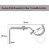 Curtain Rod Brackets for Adjustable, Premium Rod Bracket for Walls, Drapery Rod Holders Hardware Window Curtain Rod Support Hang