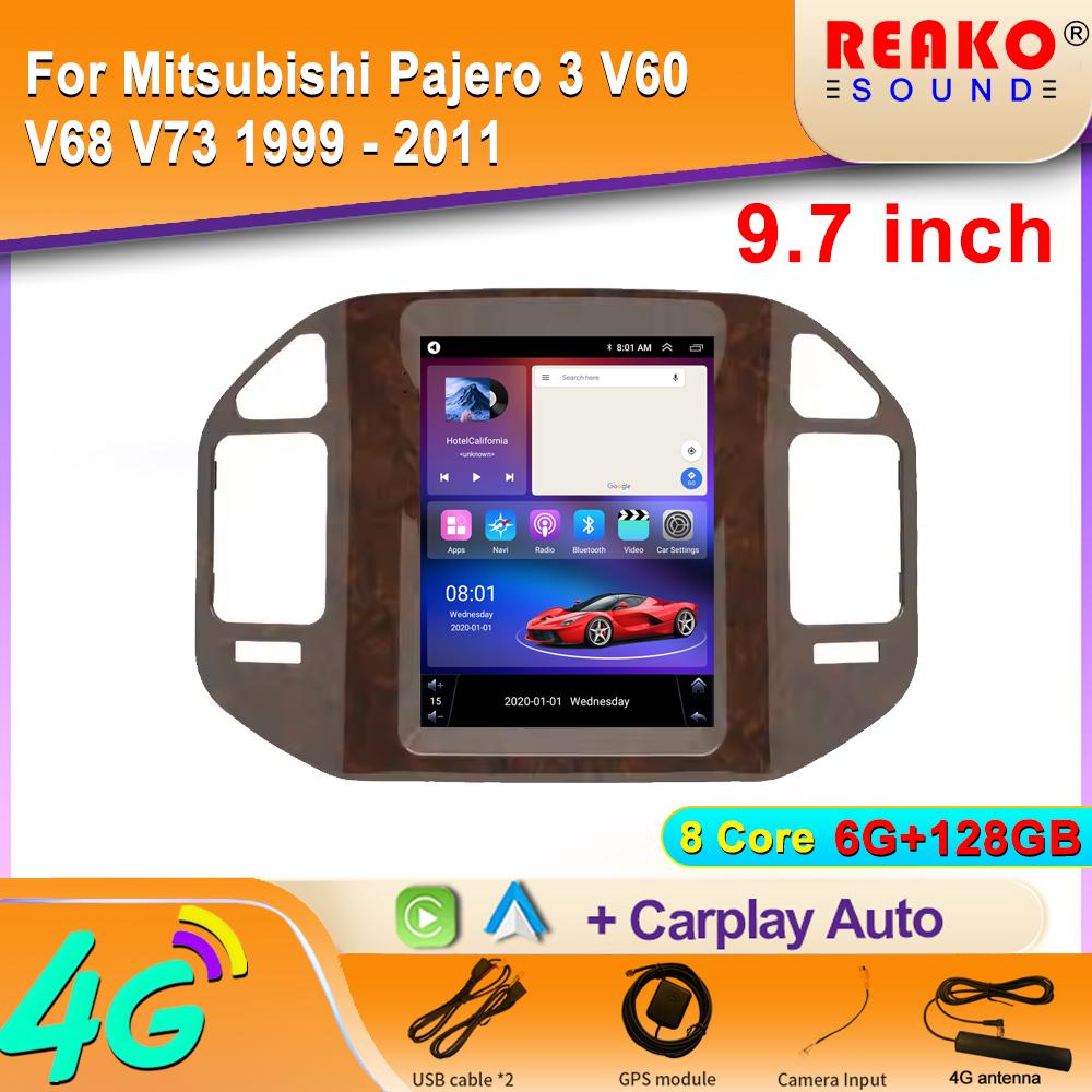 WIFI For Mitsubishi Pajero 3 V60 V68 V73 1999 - 2011 Android Auto Car Radio GPS Navigation Multimedia Stereo Carplay 2din DVD