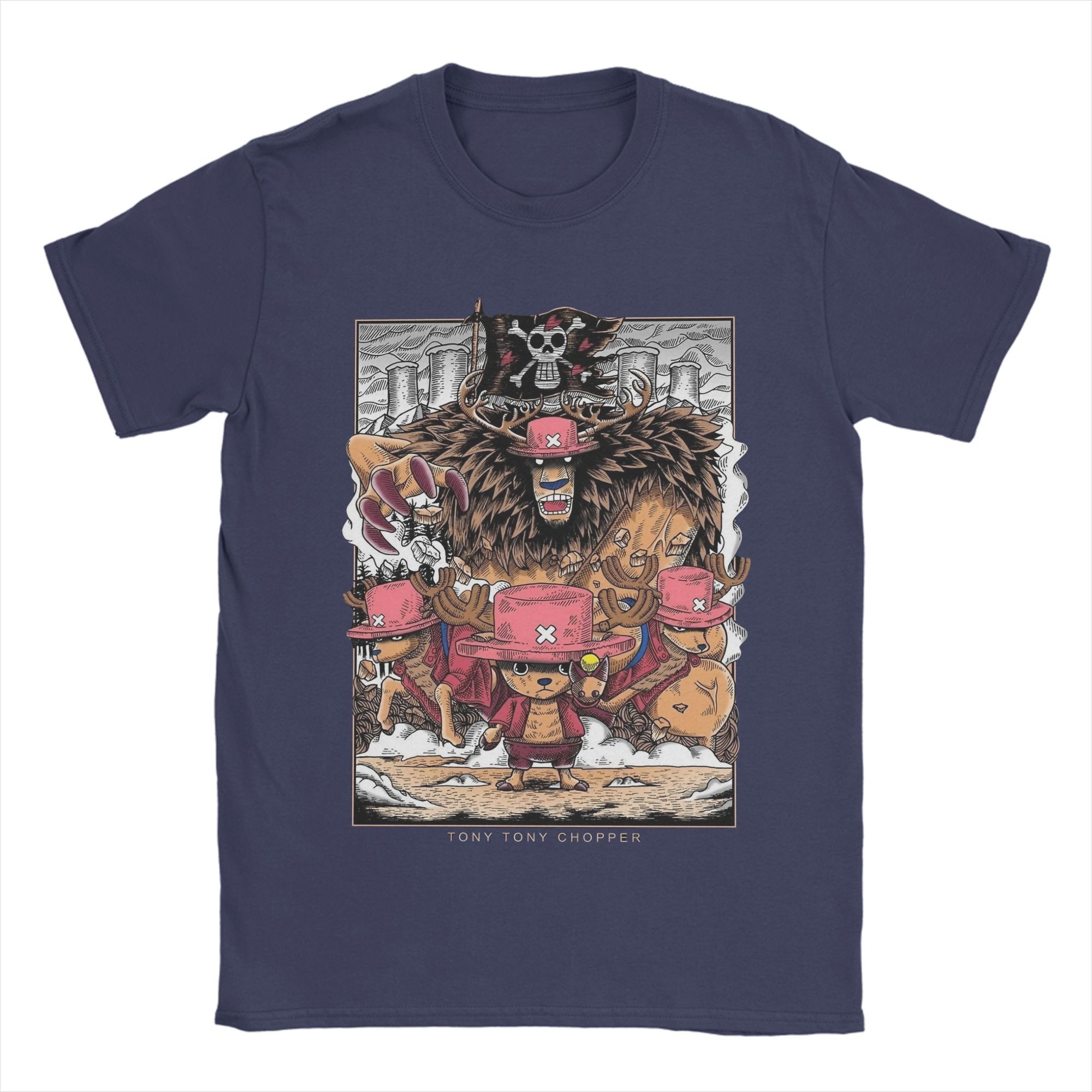 

Men T-Shirts Tony Tony Chopper Anime Funny Pure Cotton Tee Shirt Short Sleeve T Shirts Crew Neck Clothing Graphic 3XL