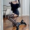 1Piece Thin Pantyhose Women Vertical Stripes Tights Sexy Women's Open Crotch Pantyhose Lady Friend Gift Comfortable Hollow Out W