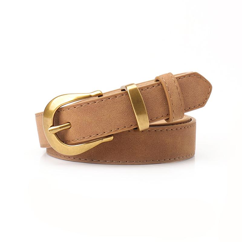 Retro Women's Suede-Look Belt: Stylish, Simple, Decorative, All-Match Accessory