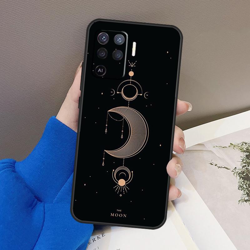 Magic Moon Tarot For OPPO A78 A77 A57 A17 A15 A16 A76 A96 A52 A72 A93 A74 A94 A5 A9 A31 A53S A54S A57s Case