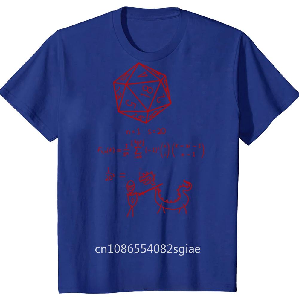 Novelty The Science of 20 Sided Dice T Shirts Graphic Cotton Streetwear Short Sleeve DND D20 Dungeon Gamer Dragon Dice T-shirt