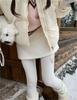 Lambswool Plush Women's A-Line Bodycon Mini Skirt - Autumn Winter 2025