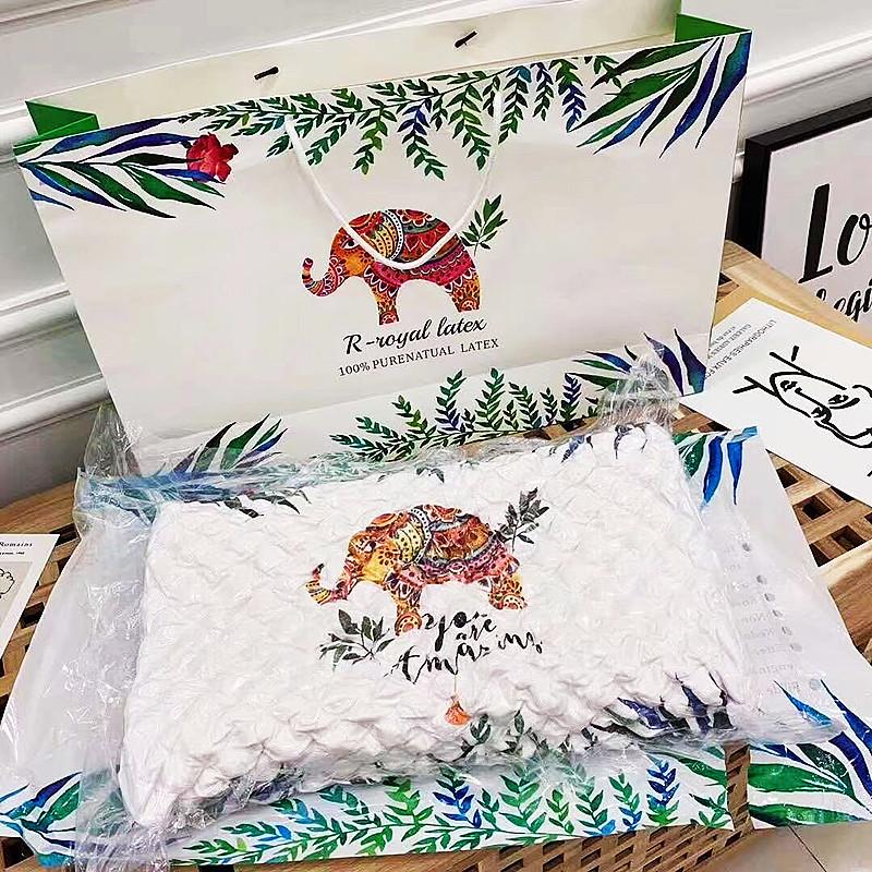 

Новая латексная подушка Royal Thai Elephant, натуральная детская латексная подушка, подушка для шеи children 30 * 50cm free pillowcase, free gift box