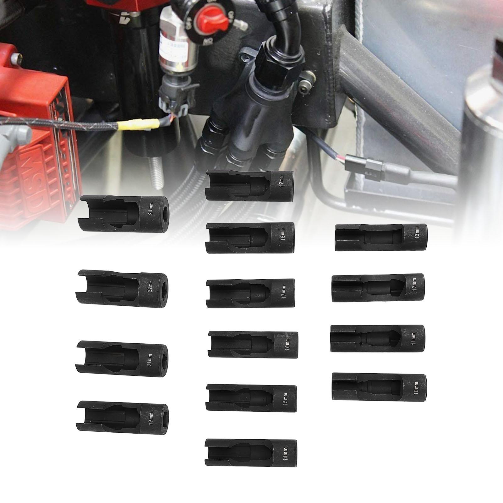 

Набор торцевых ключей для топливных магистралей инжектора 12 дюймов, гаечный ключ для накидных гаек, гаечный ключ, хром-ванадиевая сталь для изогнутых