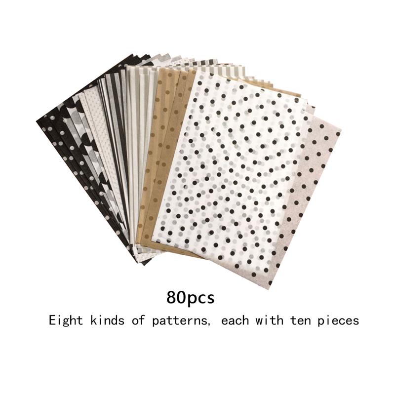 A5 Wrapping Papers Retro Multicolor Print Tissue Paper Bookmark Gift Wrapping Papers Floral Gift Packaging Material